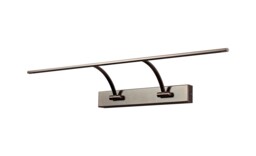 Walton Small 2 Arm Wall Lamp, Picture Light, 1 x 14W LED, 3000K, 1070lm, Bronze - thumbnail 3