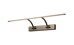 Walton Small 2 Arm Wall Lamp, Picture Light, 1 x 14W LED, 3000K, 1070lm, Bronze