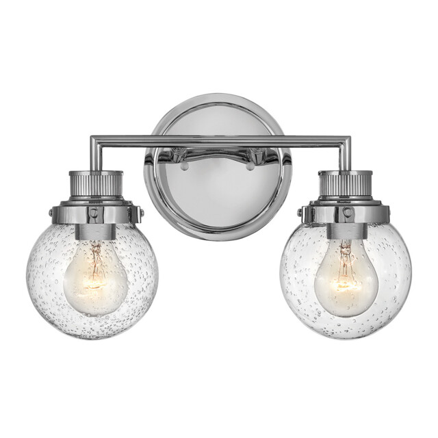 Hinkley Poppy Bathroom Wall Lamp Polished Chrome, IP44 - image 1