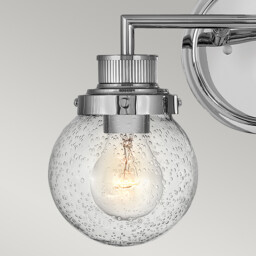 Hinkley Poppy Bathroom Wall Lamp Polished Chrome, IP44 - thumbnail 5