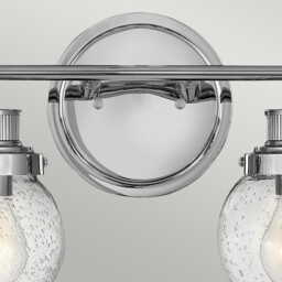 Hinkley Poppy Bathroom Wall Lamp Polished Chrome, IP44 - thumbnail 2