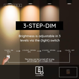 Lucide PINGI - Rechargeable Floor lamp Indoor/Outdoor - Battery pack - Ø 33,5 cm- LED 3 StepDim - 1x3W 3000K - IP44 - Black - thumbnail 5