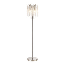 Wisteria Floor Lamp, 4 Light E14, Polished Nickel / Crystal Item Weight: 15.38kg - thumbnail 1
