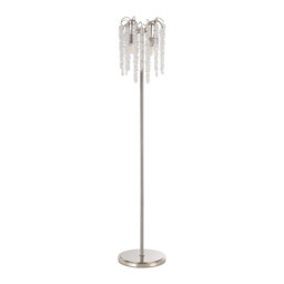Wisteria Floor Lamp, 4 Light E14, Polished Nickel / Crystal Item Weight: 15.38kg - thumbnail 5