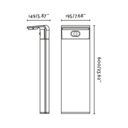 Luma LED Outdoor Bollard Dark Grey IP65 3000K - thumbnail 3
