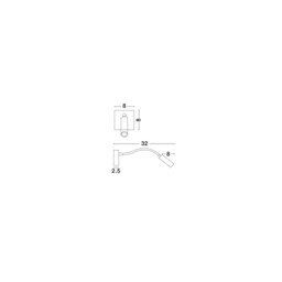 Madison Reading Light Satin Nickel Aluminium LED 3W 3200K - thumbnail 2