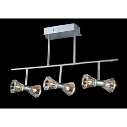 Elisa Semi Flush Bar 6 Light G4 Polished Chrome, NOT LED/CFL Compatible - thumbnail 2