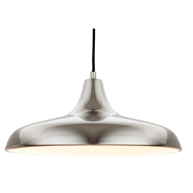 Curtis 1 Light Dome Ceiling Pendant Brushed Steel, E27