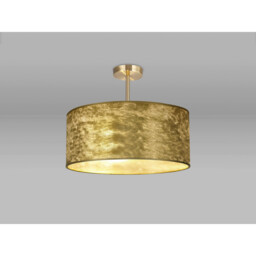 Baymont Antique Brass 3 Light E27 Semi Flush Fixture With 50cm x 20cm Gold Leaf Shade - thumbnail 2
