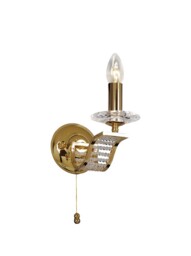 Niobe Wall Lamp 1 Candle Light French Gold, Crystal - thumbnail 1