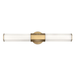 Hinkley Facet Integrated LED Bathroom Wall Lamp Heritage Brass, 3000K, IP44
