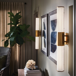 Hinkley Facet Integrated LED Bathroom Wall Lamp Heritage Brass, 3000K, IP44 - thumbnail 5