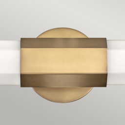 Hinkley Facet Integrated LED Bathroom Wall Lamp Heritage Brass, 3000K, IP44 - thumbnail 2