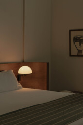 Dome Wall Lamp Satin Black, Gloss White Shade E27 - thumbnail 2