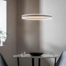 Gen Integrated LED Pendant Matt Nickel Plate & Frosted Acrylic 1 Light Dimmable IP20 - thumbnail 2