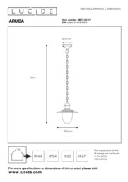 Aruba Cottage Pendant Light Outdoor -  25cm - 1xE27 - IP44 - Rust Brown - Special Offer - thumbnail 5