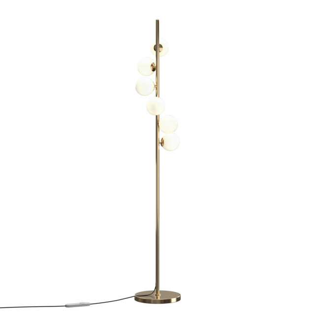 Dallas Multi Arm Floor Lamp Gold G9 Dimmable - image 1