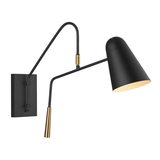 Simon 1 Light Wall Light, Midnight Black, E27 - image 1