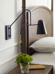Simon 1 Light Wall Light, Midnight Black, E27 - thumbnail 3