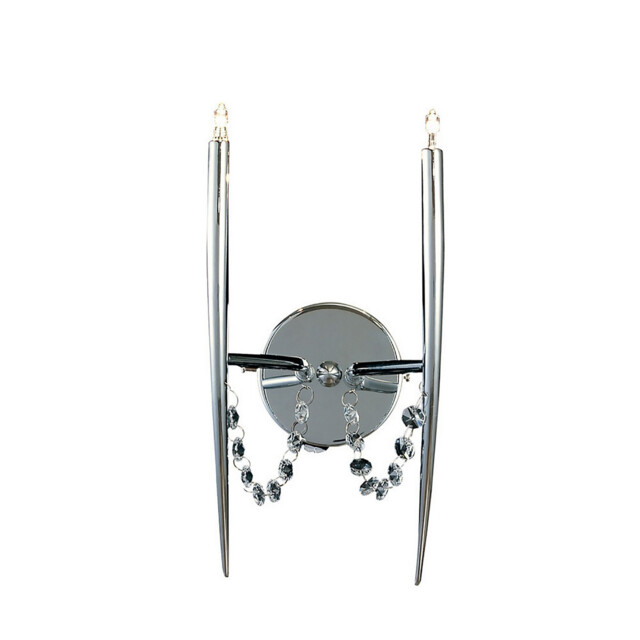 Zest Wall Lamp 2 Light G4 Polished Chrome/Crystal, NOT LED/CFL Compatible - image 1