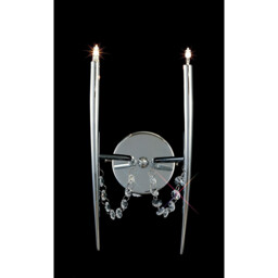 Zest Wall Lamp 2 Light G4 Polished Chrome/Crystal, NOT LED/CFL Compatible - thumbnail 2