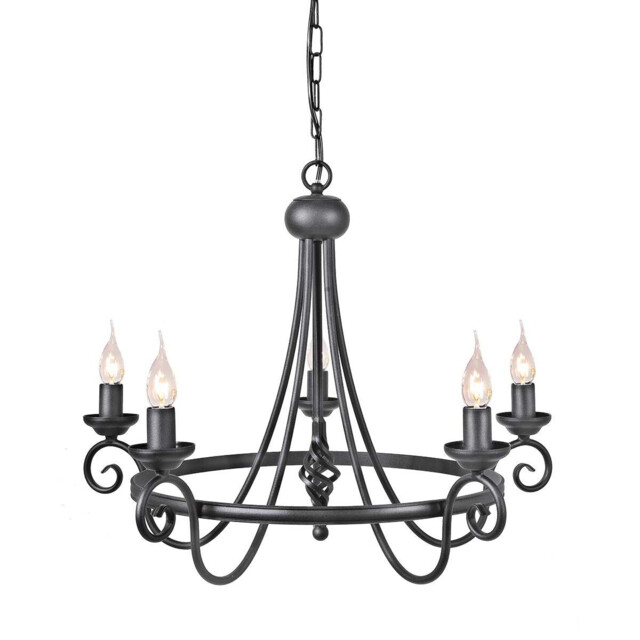 Harlech 5 Light Chandelier Black Finish - image 1