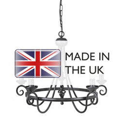 Harlech 5 Light Chandelier Black Finish - thumbnail 5
