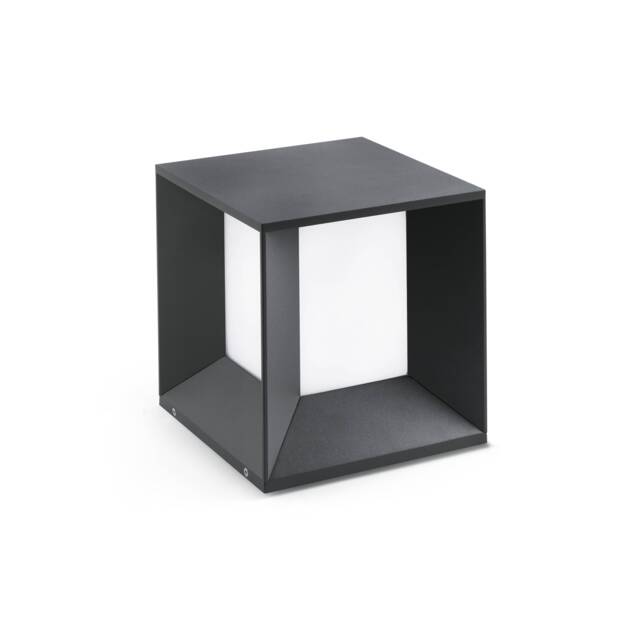 Mila LED Outdoor Pedestal Light White, Dark Grey IP65 - image 1