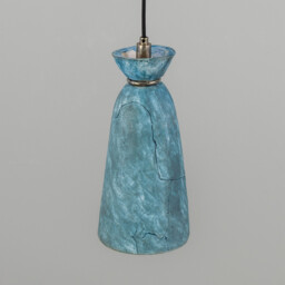 Parva Bathroom Pendant Blue Earth, Antique Silver, IP44 - thumbnail 3