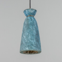 Parva Bathroom Pendant Blue Earth, Antique Silver, IP44 - thumbnail 2