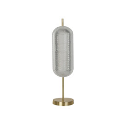 Capsule LED Table Lamp, Satin Brass Metal and Acrylic Shade - thumbnail 2
