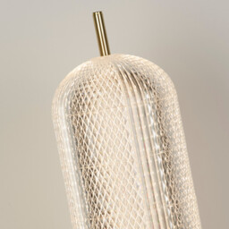 Capsule LED Table Lamp, Satin Brass Metal and Acrylic Shade - thumbnail 3