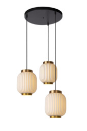 Lucide GOSSE - Pendant light - 3xE27 - White - thumbnail 1