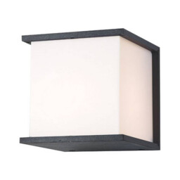Teteven Square Outdoor Modern Wall Lamp Graphite 1xE27 IP54