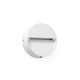 Dune Round LED Outdoor Flush Wall Lamp Matt White IP65 CCT 2200-4000K - thumbnail 1