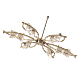 Kromo Telescopic Convertible To Semi Flush 6 Light G9, Antique Brass - thumbnail 5