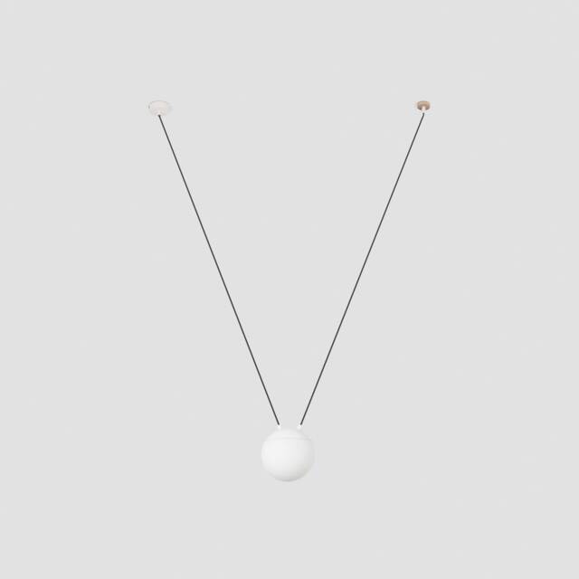 Mine 1 Light Ceiling Pendant White, Wood, E27