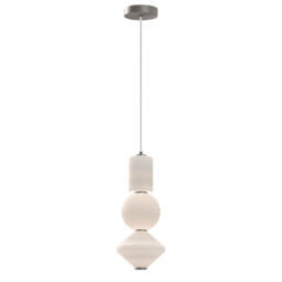 Alora Mood Bijou LED Slim Pendant Ceiling Light Contemporary Brushed Nickel 3000K - thumbnail 1