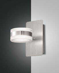 Dunk LED Up & Down Wall Light Brushed Aluminum Glass