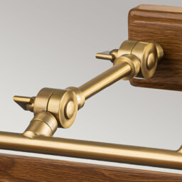 Winchfield 4 Light Large Picture Light Aged Brass & Oak Effect - thumbnail 5
