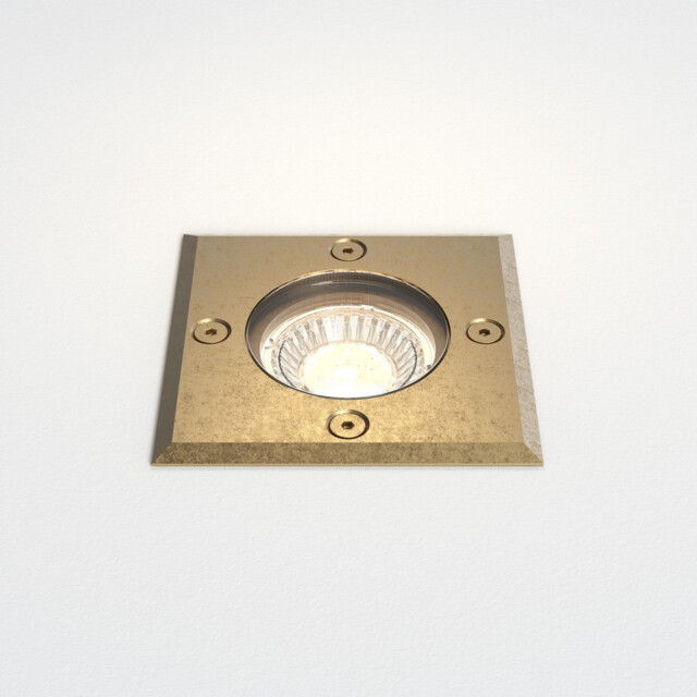 Gramos Outdoor Square Coastal Recessed Ground Light Solid Brass - image 1
