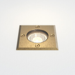 Gramos Outdoor Square Coastal Recessed Ground Light Solid Brass