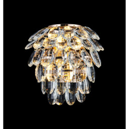 Coniston IP Wall Lamp, 2 Light G9, IP44, French Gold/Crystal - thumbnail 2