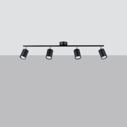Lemmi Modern Ceiling Spotlight Bar Black 4x GU10 - thumbnail 2