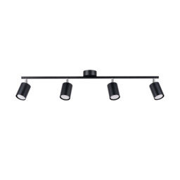 Lemmi Modern Ceiling Spotlight Bar Black 4x GU10 - thumbnail 1