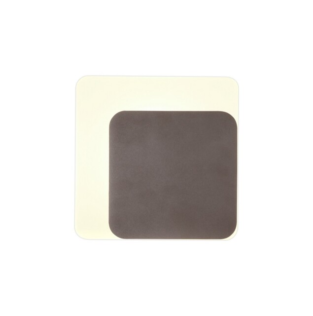 Altona Magnetic Base Wall Lamp, 12W LED 3000K 498lm, 15, 19cm Square Right Offset, Coffee, Acrylic Frosted Diffuser - image 1