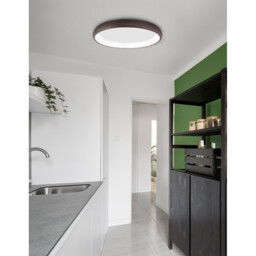 Albi 61cm Integrated LED Semi Flush Light Brown Aluminium LED 50W 2750Lm 3000K - thumbnail 2