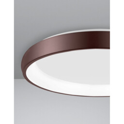 Albi 61cm Integrated LED Semi Flush Light Brown Aluminium LED 50W 2750Lm 3000K - thumbnail 3
