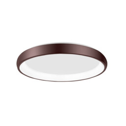 Albi 61cm Integrated LED Semi Flush Light Brown Aluminium LED 50W 2750Lm 3000K