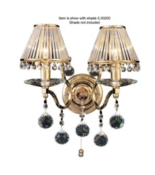 Zinta Wall Lamp Switched 2 Light French Gold, Crystal - thumbnail 5